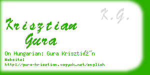 krisztian gura business card